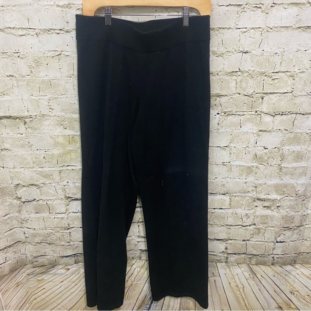 Ann Taylor Black Wool Blend Stretch Waist Pull On Pants